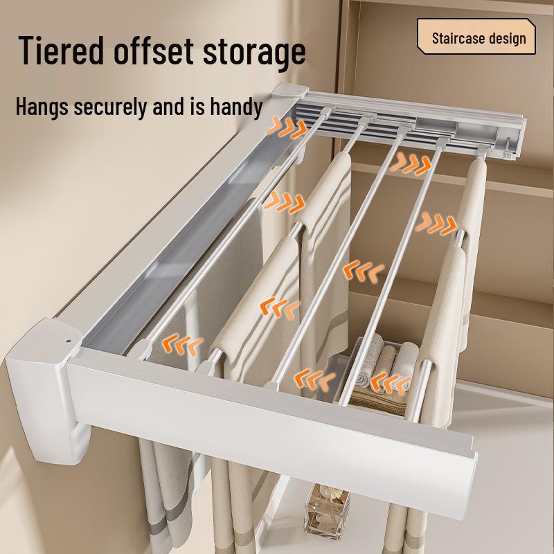 Invisible Wall-Mounted Bathroom & Balcony Towel and Clothes Drying Rack
