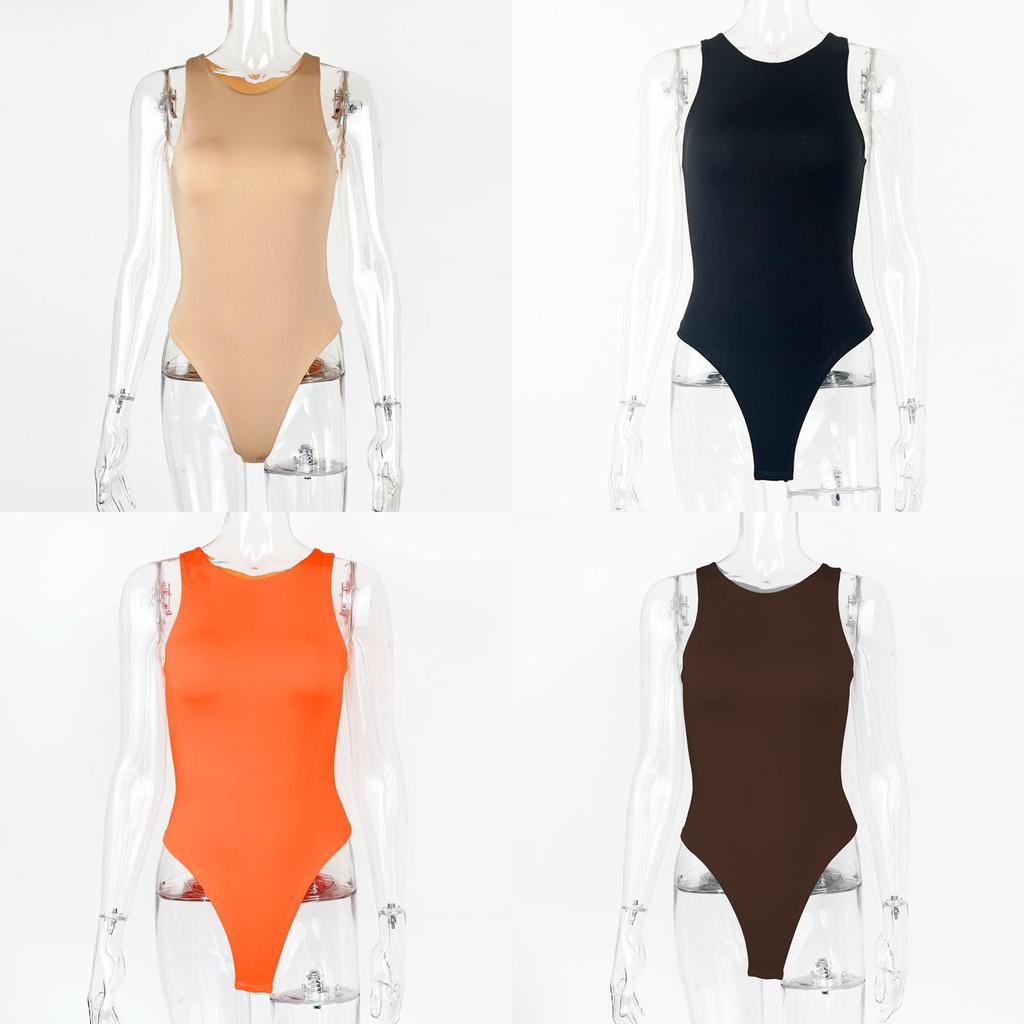 Sommer Streetwear Bodysuit Mit Doppellagigem Milchseidenstoff Für Damen