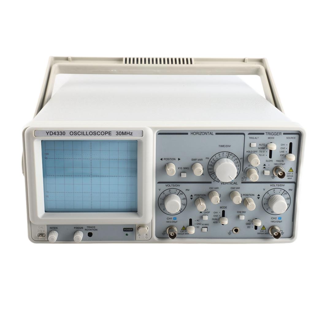 YD4330 30MHz Double Channels High Sensitivity Digital Double Trace Analog Oscilloscope