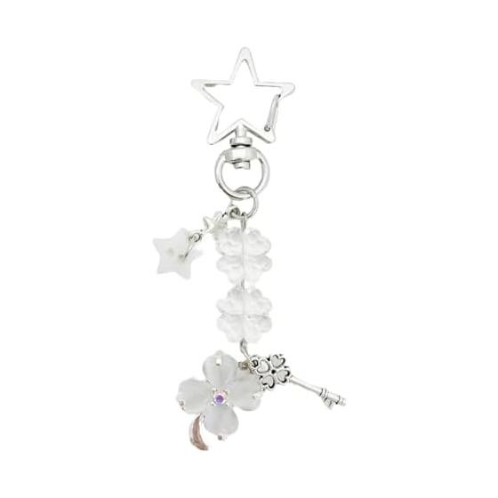 [Wego] Bijou Clover Beads Keychain School Gift Present Cute Girly Ladies
