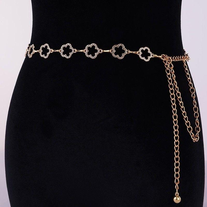 Metall-Taillenkette Vielseitige Accessoires Rock Hosen Damen-Accessoires Taillenkette gray