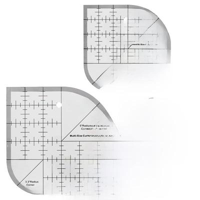 Righello per quilting multifunzionale antiscivolo in acrilico con bordo arrotondato per cucito fai da te e patchwork