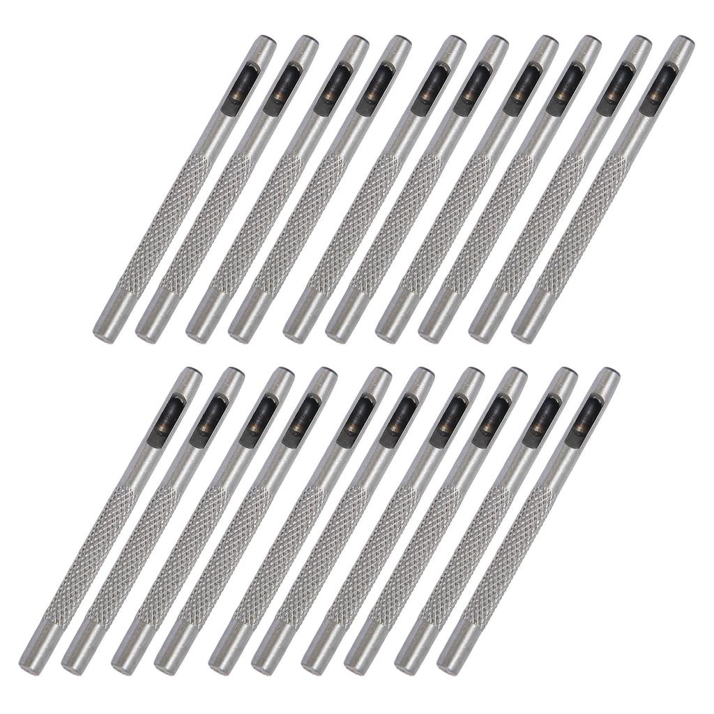 20pcs Leather Hole Punch Professional Carbon Steel Leather Hollow Punch Tool for Leather Gasket Belt Fabric Paper Plastic