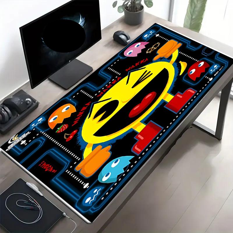 PAC Print Mouse Pad, Anti‑Slip Desktop keyboard Mat, for PC Laptop Gaming Working Daily Use, Cool Festival Surprise Gift