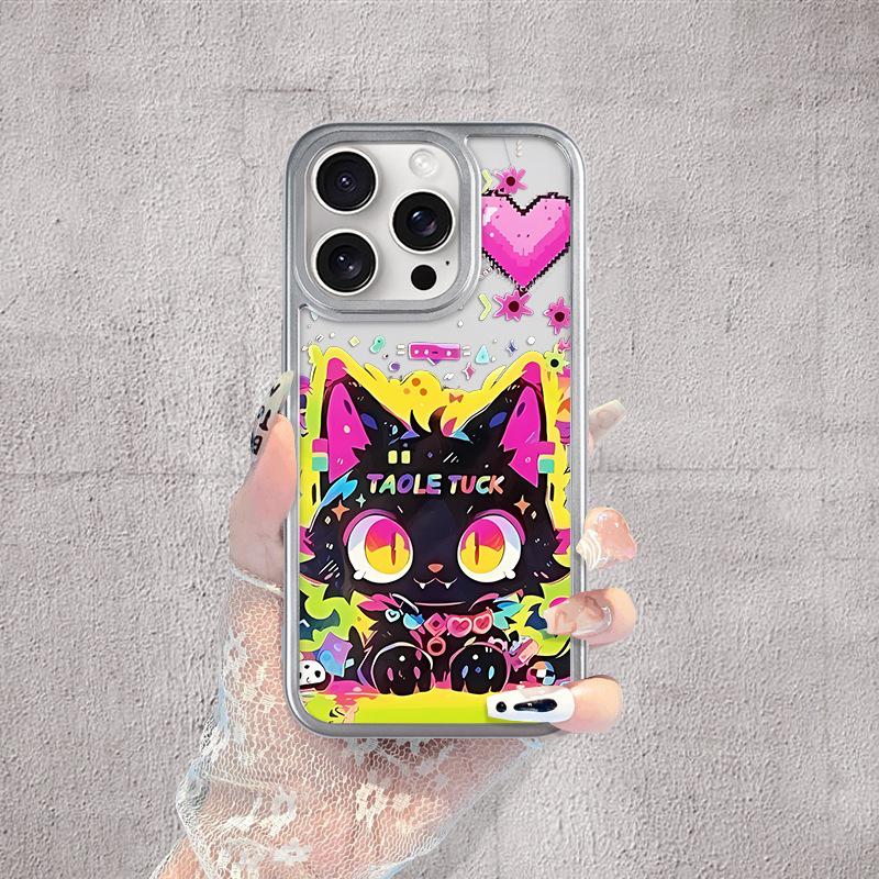 

Graffiti Cat iPhone 16 Pro/Plus/Pro Max Cartoon Soft TPU Case iPhone 13PRO