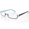 KKD Square Under-Rim Fashion Eyeglasses, Reverse Nylon Frame, Unisex, UV and Blue Light Protection, 6698 (Navy/Light Blue)