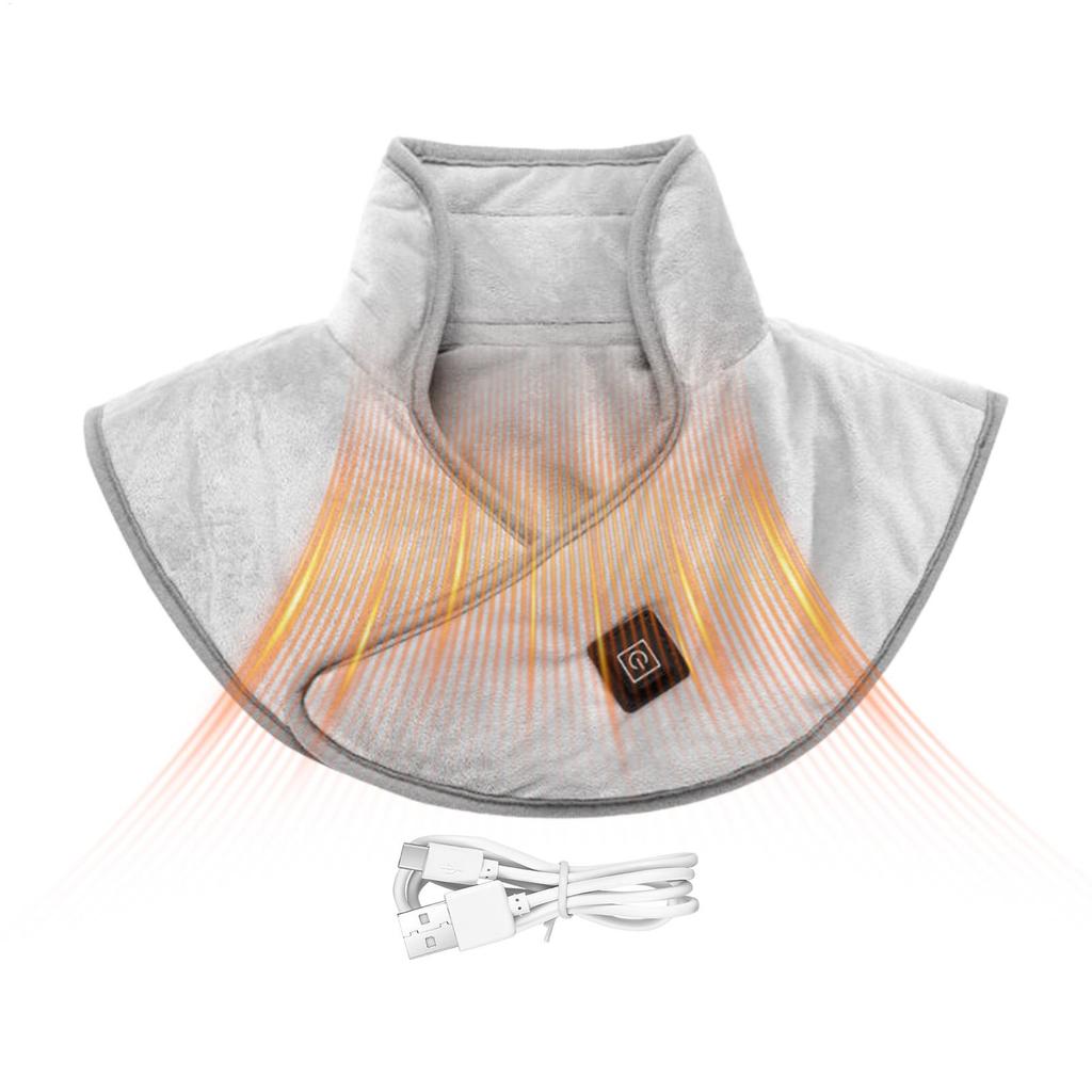 Electric Heating Shoulder Neck Pad 3 Gears Hot Compress Cervical Shawl Winter Warmer for Shoulder Neck Back Relax Brace