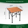 Portable Metal Roll-Up Folding Table for Camping, Picnic, and BBQ