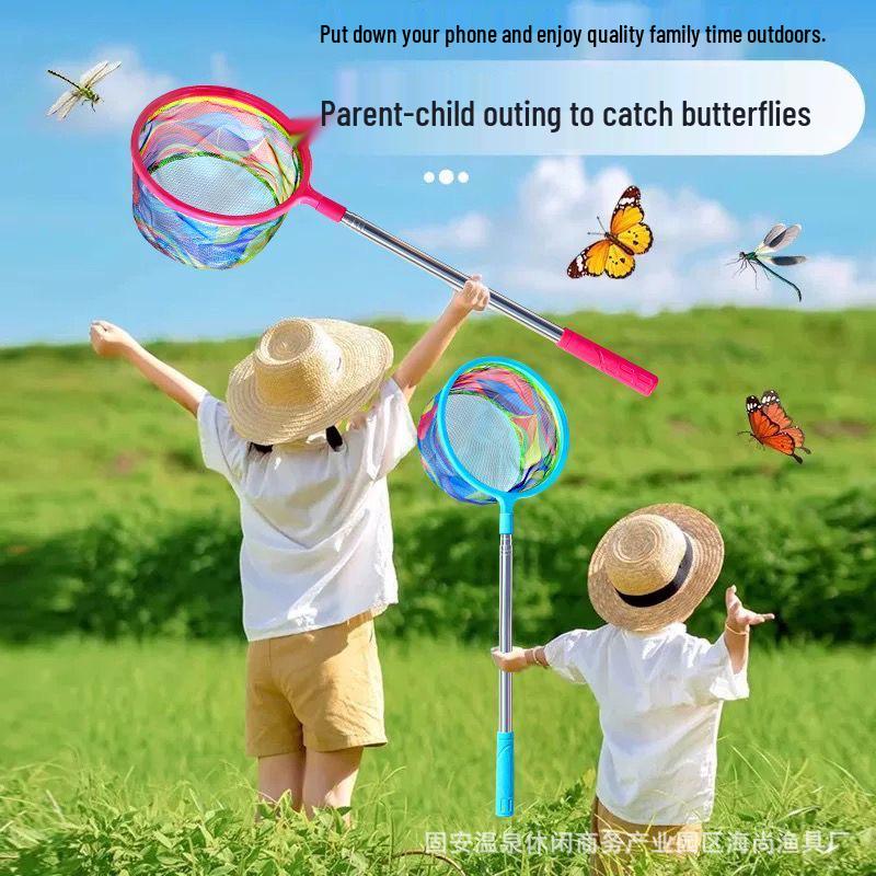Portable Kids' Retractable Net for Catching Fish, Dragonflies, and Butterflies - Ideal Outdoor Insect Toy