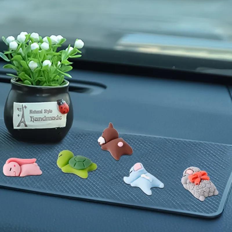 Mini Cartoon Tier Auto Ornamente Auto Armaturenbrett Niedliche Tiere Schlafen Dekoration Anhänger Auto Motorrad Klebe Ornamente Dekor