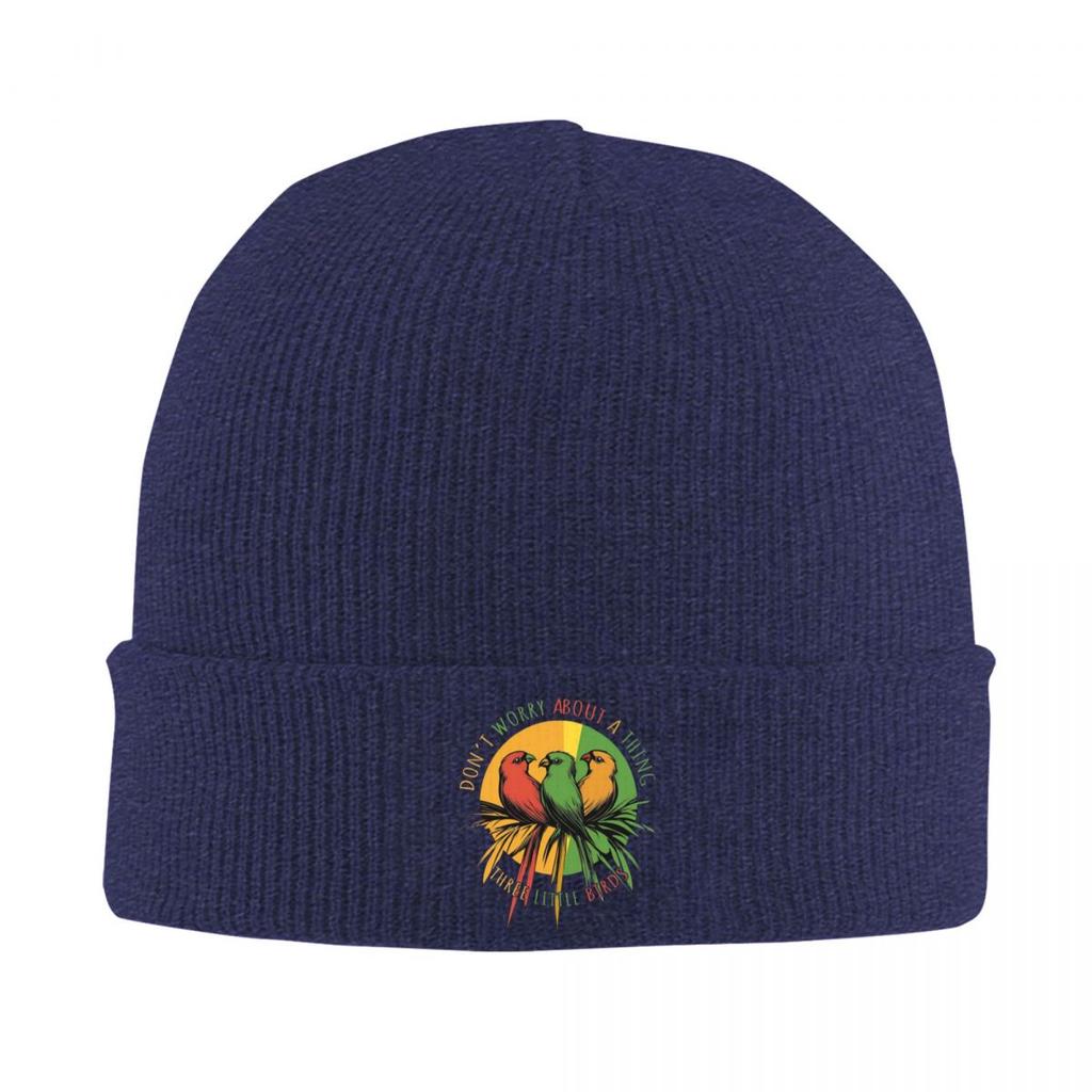 Kawaii Three Little Birds Reggae Warm Knitted Cap Hip Hop Bonnet Hat Autumn Winter Outdoor Beanies Hats for Men Women Adult