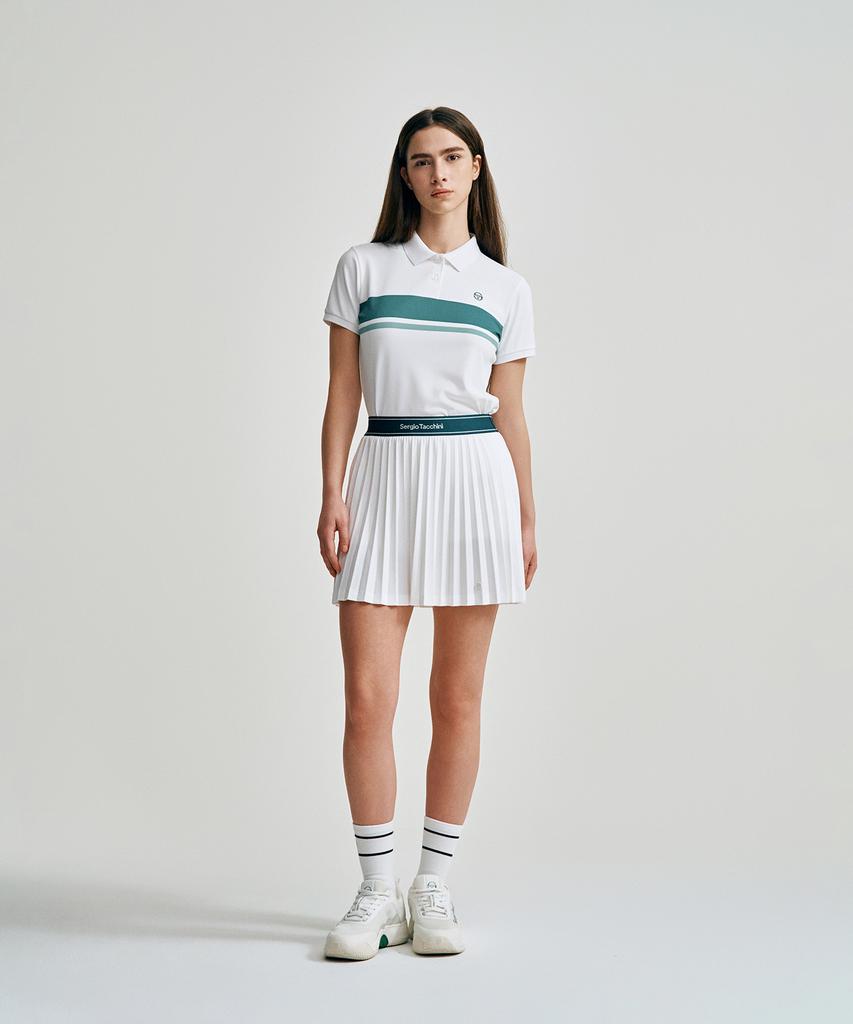 SERGIO TACCHINI W Flying Small Pleated Skirt (White)