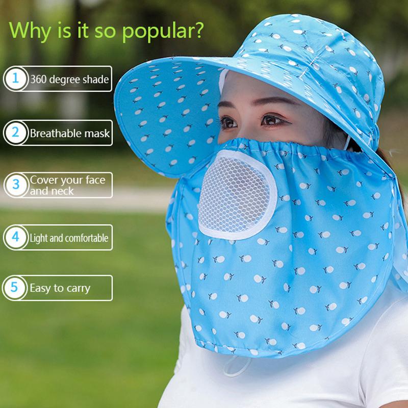 1Pc Sun Hat Female Summer Hat Cover Face Breathable Sun Hat All-Match Summer Hat With Big Rim Anti-Ultraviolet Sunhat