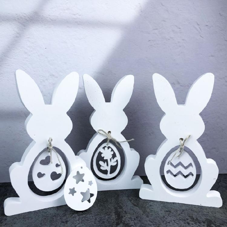 User Friendly Silicone Mold For Designing Rabbit Embellishments And Hanging Rings Eggs Ornament For Jewelry Making