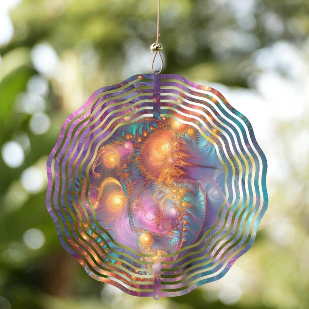 10 Inch Rotating Wind Chime for Outdoor Garden Decor 360 Degree Spinning Hanging Ornament Perfect Gift for Spring Summer Housewarming