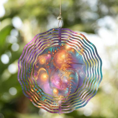 Campanello Eolico Rotante da 10 Pollici per Decorazione Giardino Esterno Ornamento Appeso Girevole a 360 Gradi Regalo Perfetto per Primavera Estate Inaugurazione Casa