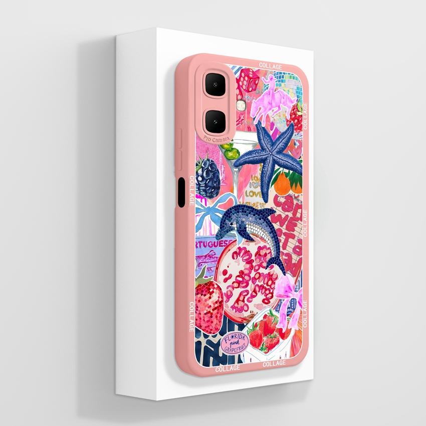 For Infinix Smart 10 7 9 8 Zero 30 40 Shockproof Silicone Bumper Phone Bags Fashion Astronaut Pattern Liquid Silicone Anti Slip Shell For Infinix Case