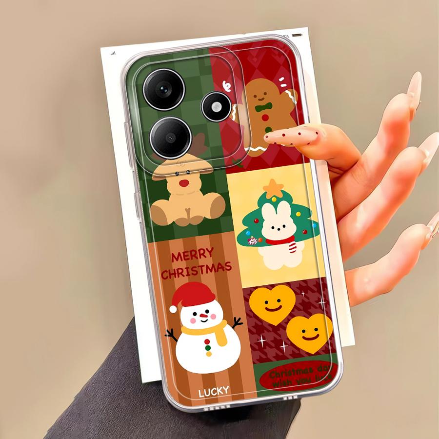 Heißer Verkauf Süße Weihnachten Klare Hülle für Xiaomi Redmi Note 10Pro 10S 10Lite 11 14 13 12 Pro Plus 9 8 12S 11S