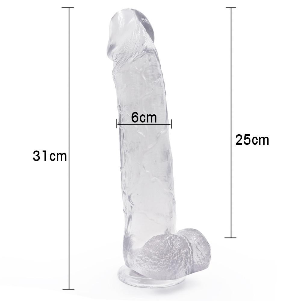 Giant Flesh Dildo Tlusté obrovské dildo Extrémně velké realistické dildo Sex produkt s přísavkou pro ženy (31CM)
