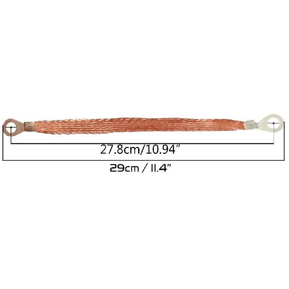 5*Automotive Copper Braided Cable Engine Ground Strap Universal For Cars Trucks