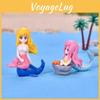 Miniature Diy Shell Hair Mermaid Pvc Aquarium Decoration Cartoon Figurine Crafted Ornament