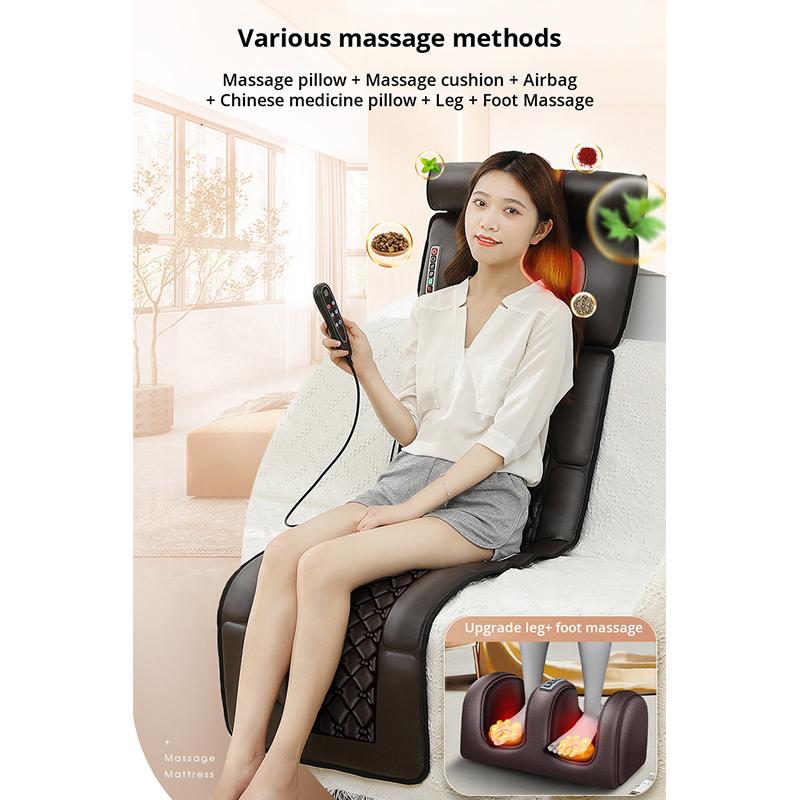 Electric Airbag Mattress Massage Household Multifunctional Full Body Massage Cushion Relaxation Vibration Heating Massage Mattress