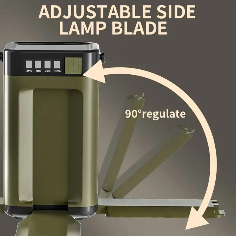 Portable Solar Camping Light Foldable Outdoor LED Hanging Tent Lamp Type-C Rechargeable Torch Power Bank LED Flashlight Lantern