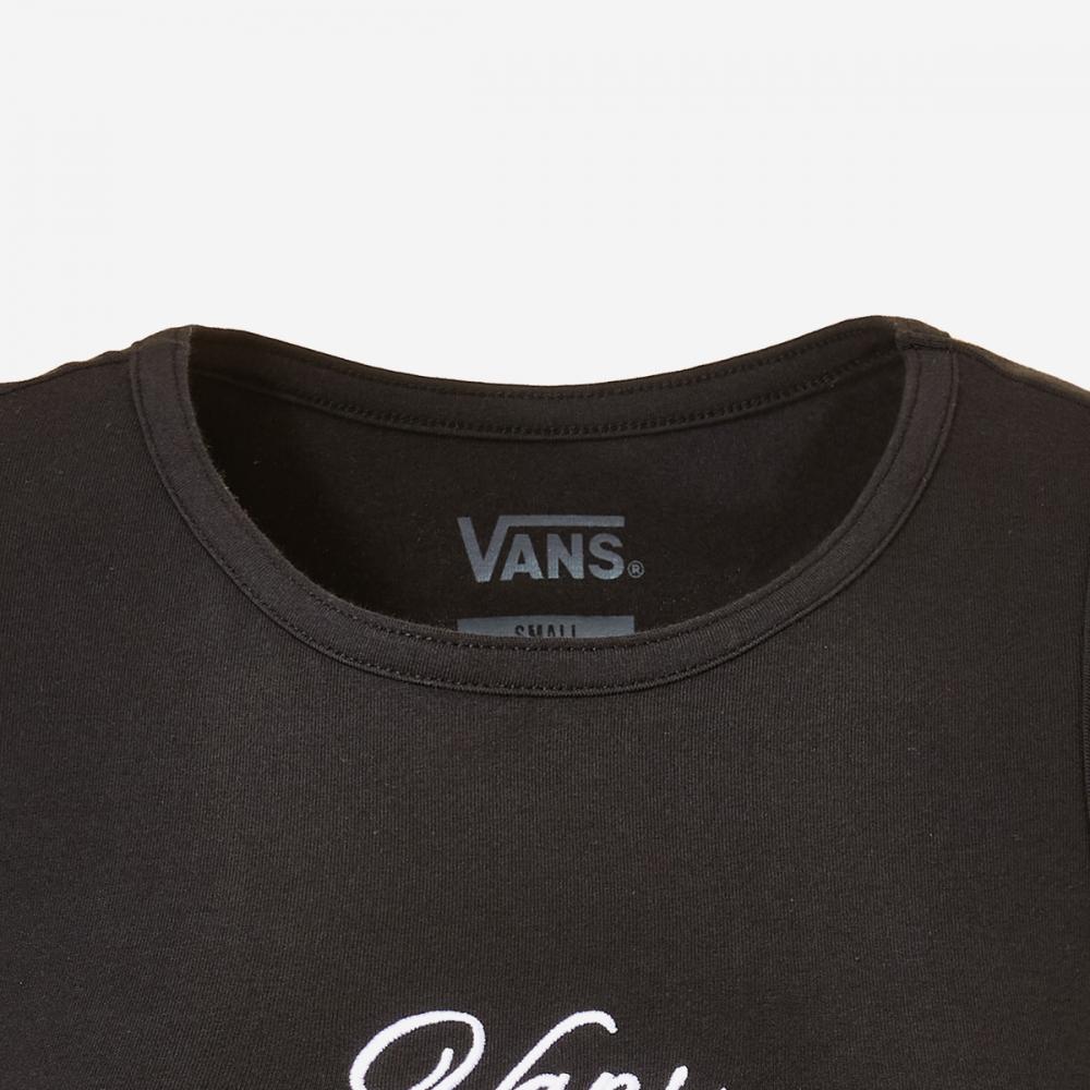Vans Small Staple Fitted Crop Tank Top Vn000hgeblk Black