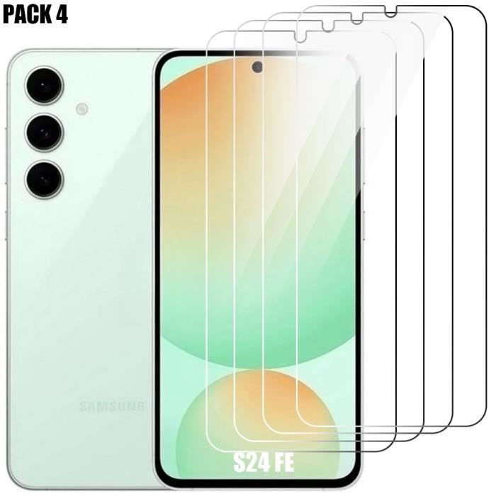 Film de protection en verre trempé - Samsung - Galaxy S24 FE - Lot de 4 - Résistance 9H - Transparent