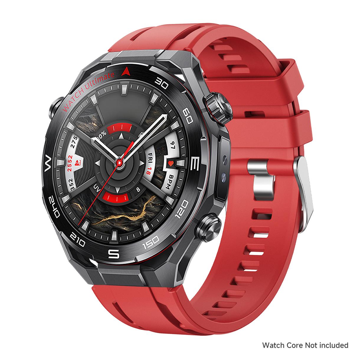 Универсальный 22мм спортивный силиконовый ремешок для Huawei Watch Ultimate 2, ремешок для Huawei Watch 5 4/GT 5Pro GT6 Pro 46мм/Ultimate Ultimate 1 2 красный