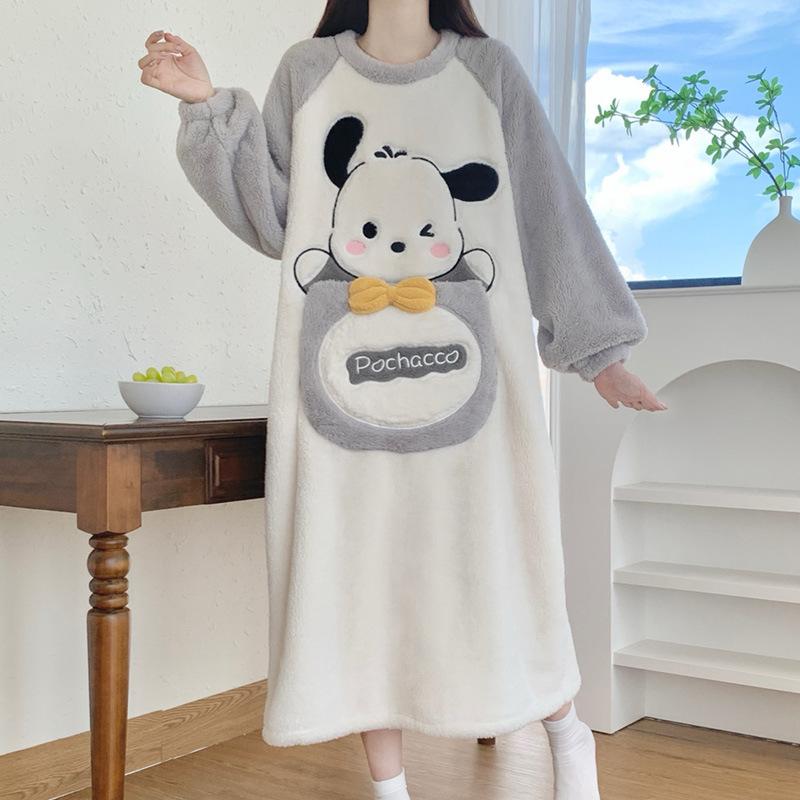 

Nightgown Winter Warm Nightgown Home Clothes Home Clothes Cute Cartoon Nightgown M