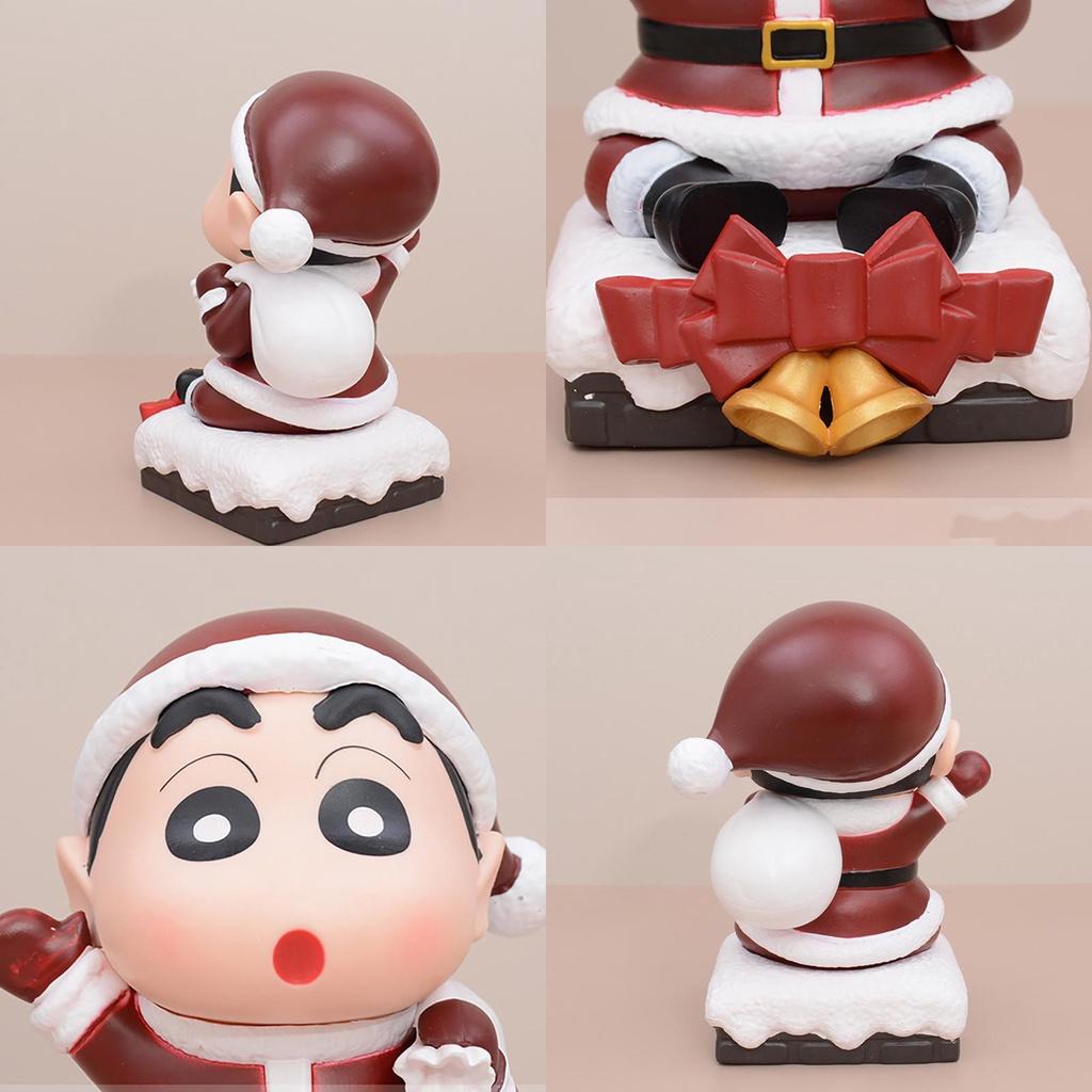 Wild Field Shinnosuke Crayon Shin-chan Christmas Static Scene Action Figure Collectible Box Set Wholesale