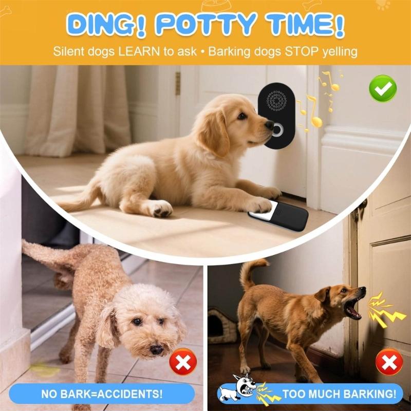 Smarted Pet Wireless Doorbell Plugs Loud Sound Strong Signal Penetration Potty Training Dog Doorbell For Home Office