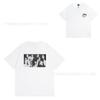 [2] American trendy brand short-sleeved t-shirt black and white collection printed short-sleeved t-shirt casual couple men and women of the same style