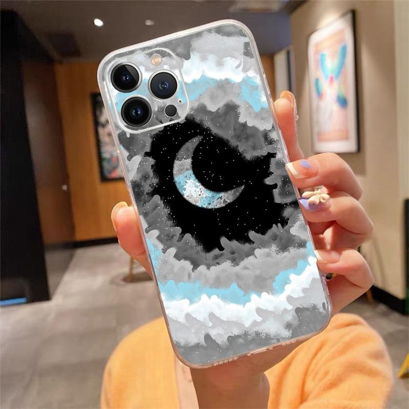 Phone Case For iphone 17 Air 17 16 Pro Max 15 14 13 Pro Max 15 16 Pro 15Plus Moon Art