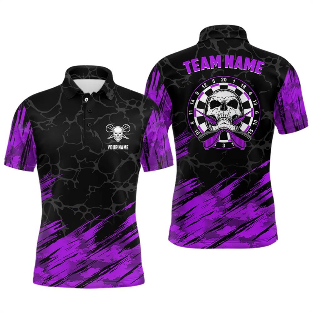 Polo T-shirt with fashionable dart pattern, 3D printed T-shirt, loose and breathable men's sports T-shirt