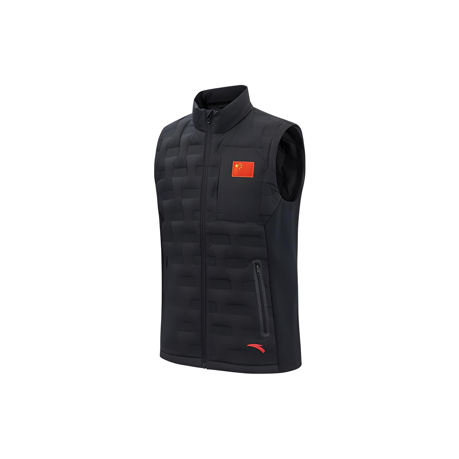 ANTA Down Vests Men s Black Stand Collar Moderate Other 152250901-1 S