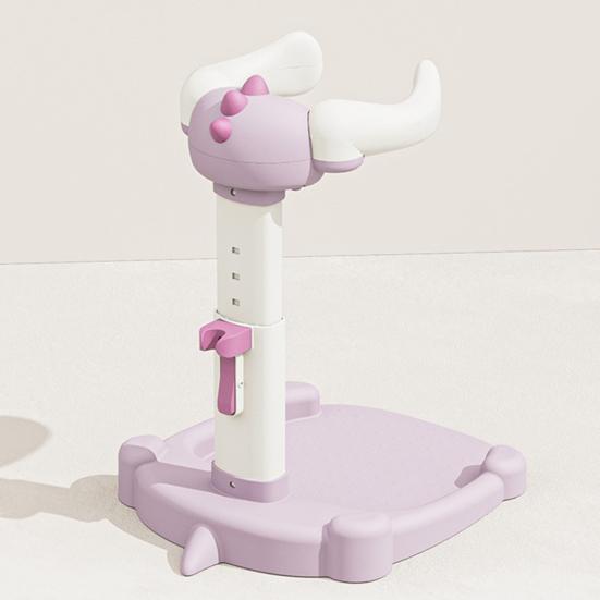 Baby Dusjstativ med Justerbar Høyde Armlene Anti-Klem Design Stabil Trekantet Base Ergonomisk Støtte Badestativ