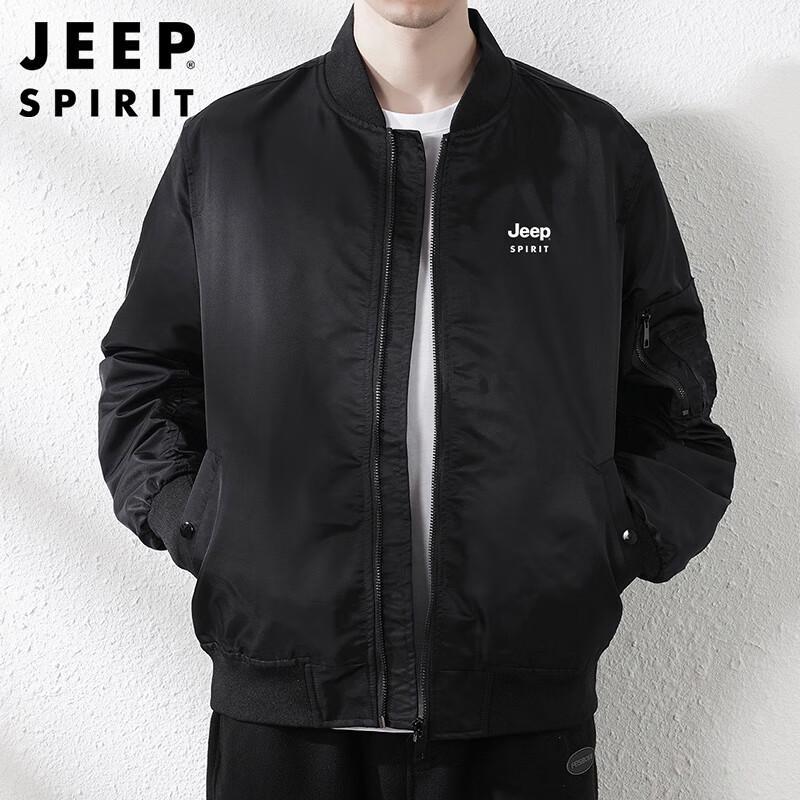 JEEP SPIRIT Men's Korean Style Stand-Collar Bomber Jacket