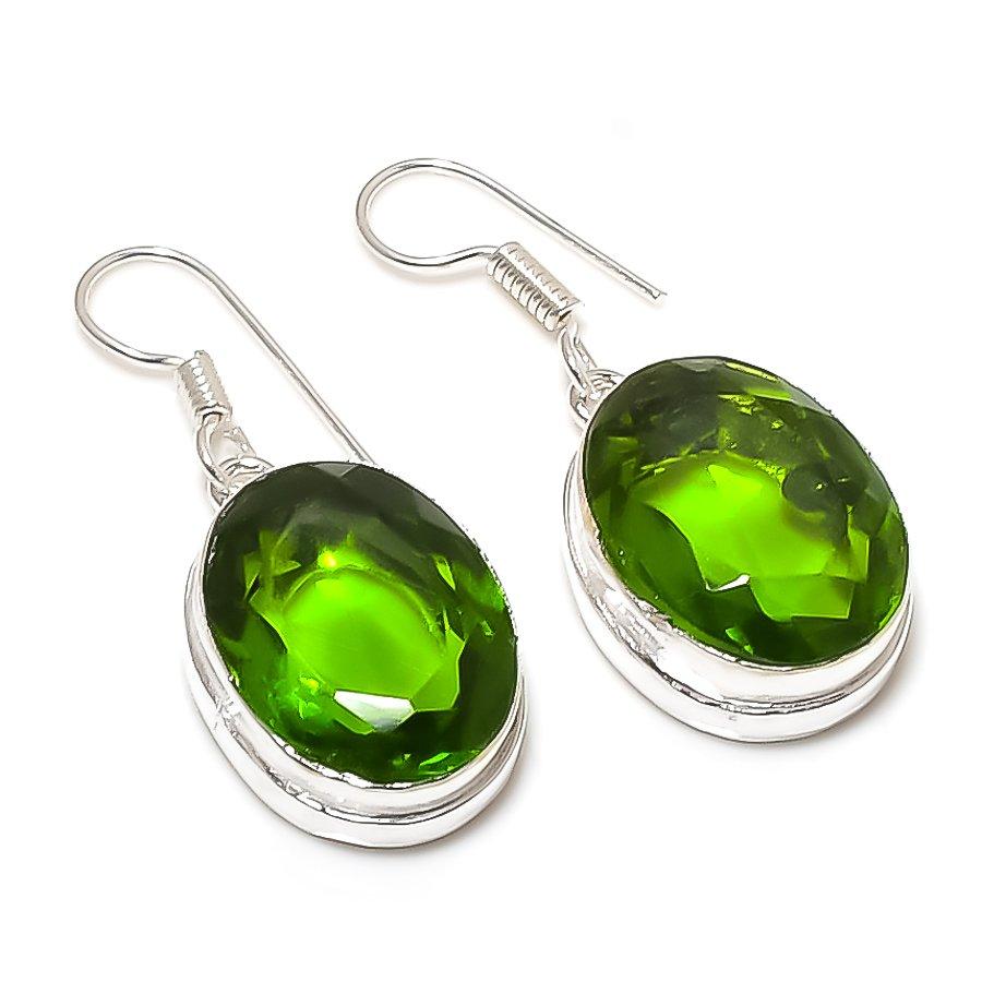 

Peridot Gemstone Handmade Ethnic Jewelry Earring 1.46 SR-7777