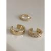 3pcs Set EAR CUFF Earrings Crystal Cartilage Ear Ring Fake Clip On Cuff Zircon+