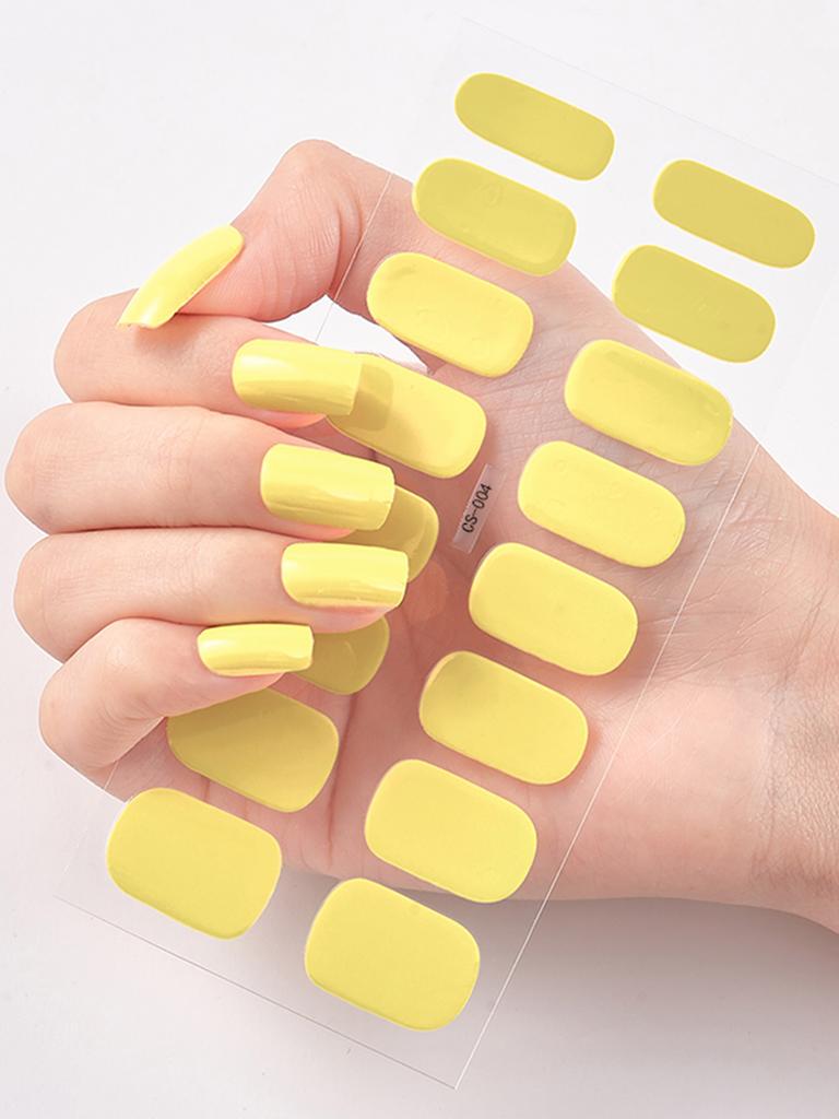Sell Fast Gel Nail Stickers Soild Nail Gel Wraps Pure Long Lasting