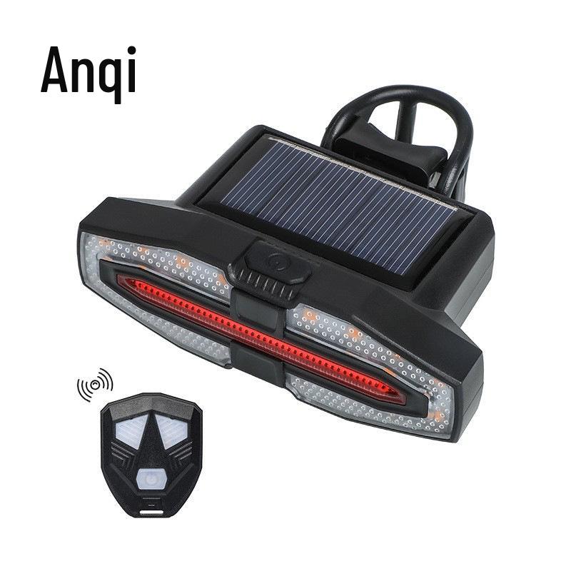 Solar-Powered Remote Bicycle Turn Signals & Horn - Waterproof Night Riding Taillight