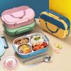Insulated 4 Compartment Lunch Box Large Capacity Divided Food Storage Container  Worker