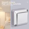 WESA Silvery Wall Surface Button Light Switch EU Spray Paint Plastic Outdoor 1 Gang 1 Way Wall Exterior Rocker On / Off Switch