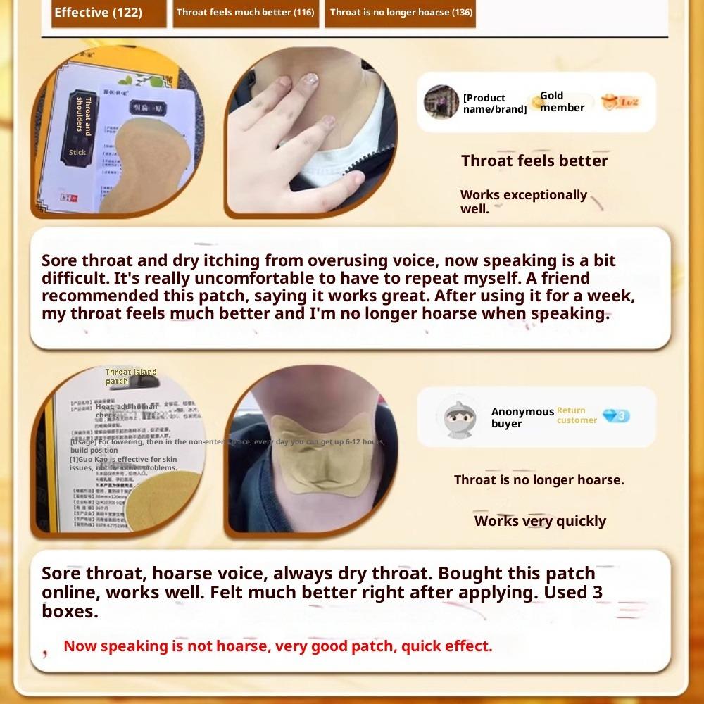 Hoarse voice hoarse vocal cord repair hoarse throat swelling and pain treatment of vocal cord polyp nodulus throat protection plaster patch