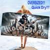 Motörhead Print Beach Towel, Large Soft Quick Dry Towel for Beach Camping Swimming