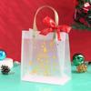Pack Of 8 Transparent Gift Bags with Handle Practical Storage Pouches for Holiday Presents Christmas Party Supplies