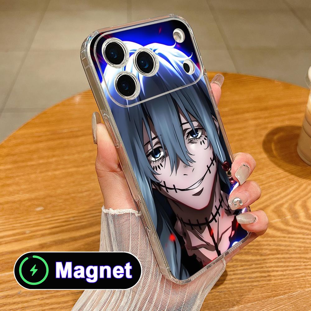 JJK Mahito Phone Case for iPhone 17 16 15 14 13 12 11 Air Pro Max Plus Mini Soft TPU Clear Magsafe Cover