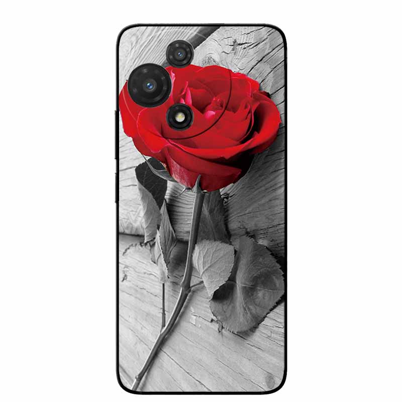 For TCL 60R 5G Case T519H Fashion Protective Silicone Back Cover Cases For TCL 60 R Animal Black Phone Funda TCL 60R T519H Coque